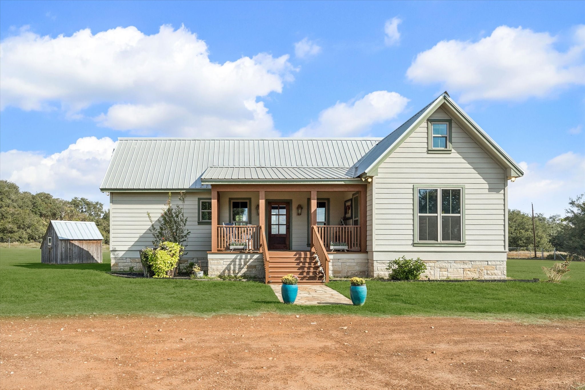 13792 Farm To Market Road 1094 Cat Spring, TX 78933 - Photo 3 of 25 front view of a house with a yard