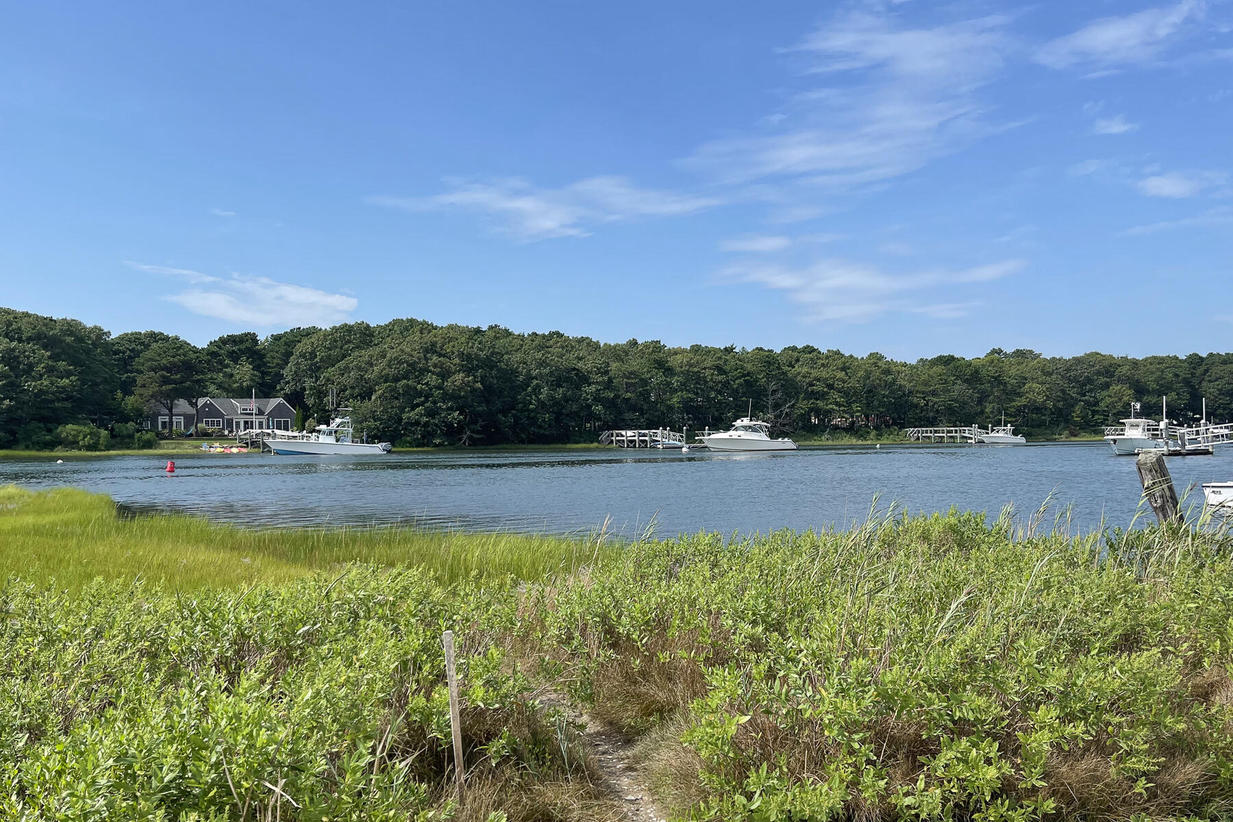 15 Nehoiden Road Mashpee, MA 02649 - Photo 5 of 40 a view of swimming pool with outdoor seating and trees in the background