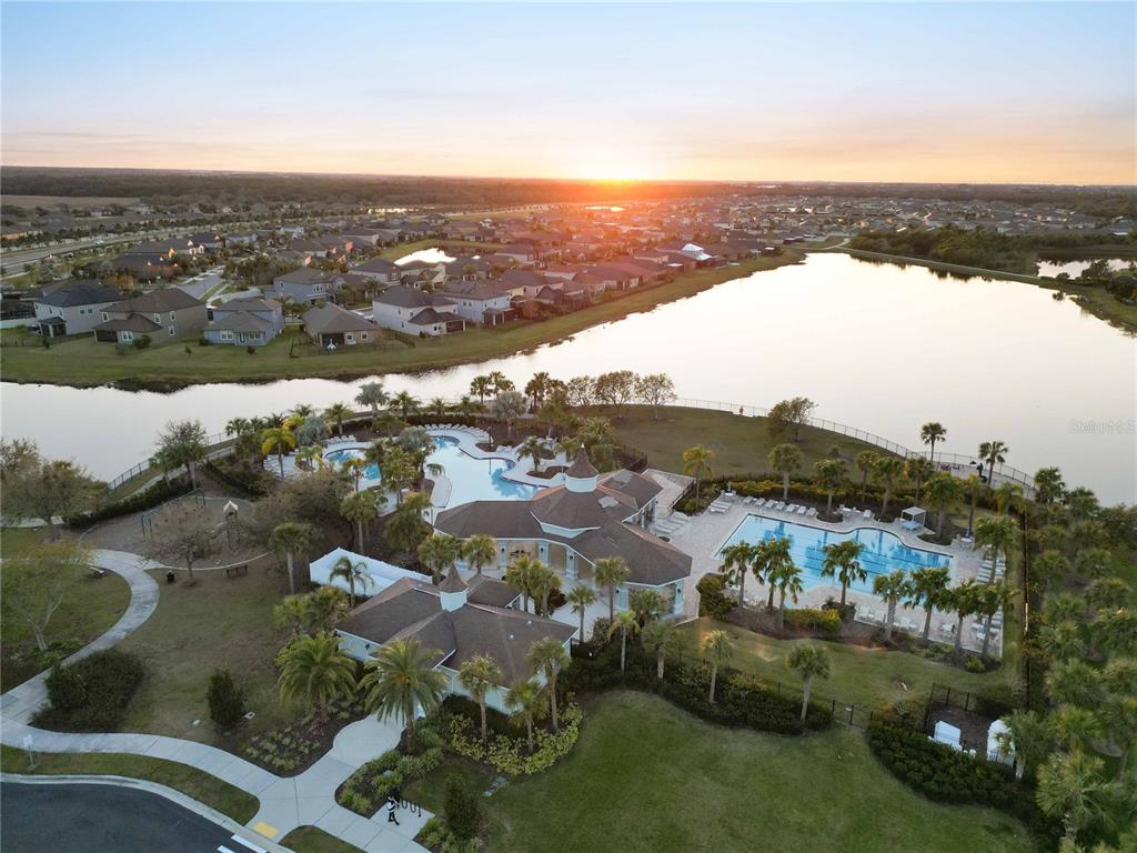 14339 Easy Goer Street Ruskin, FL 33573 - Photo 44 of 49 an aerial view of residential houses with outdoor space