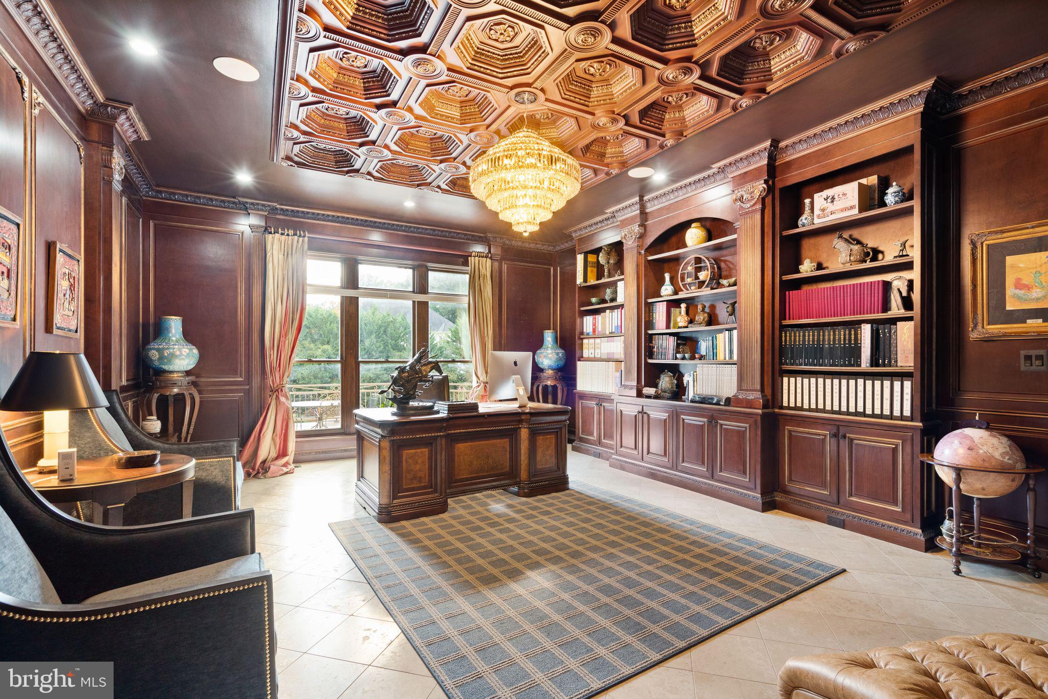 938 Peacock Station Road McLean, VA 22102 - Photo 18 of 50 Executive Study with Exquisite Millwork