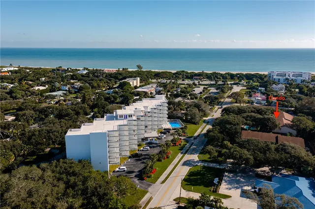an aerial view of multiple house