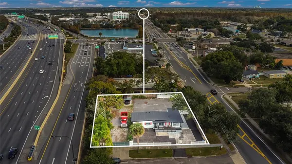 an aerial view of a city