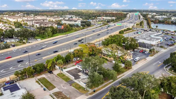an aerial view of a city