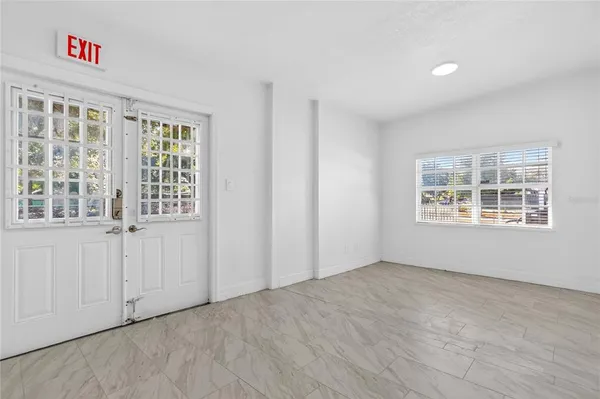 a sink with a mirror