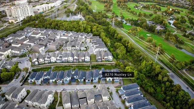 an aerial view of a city