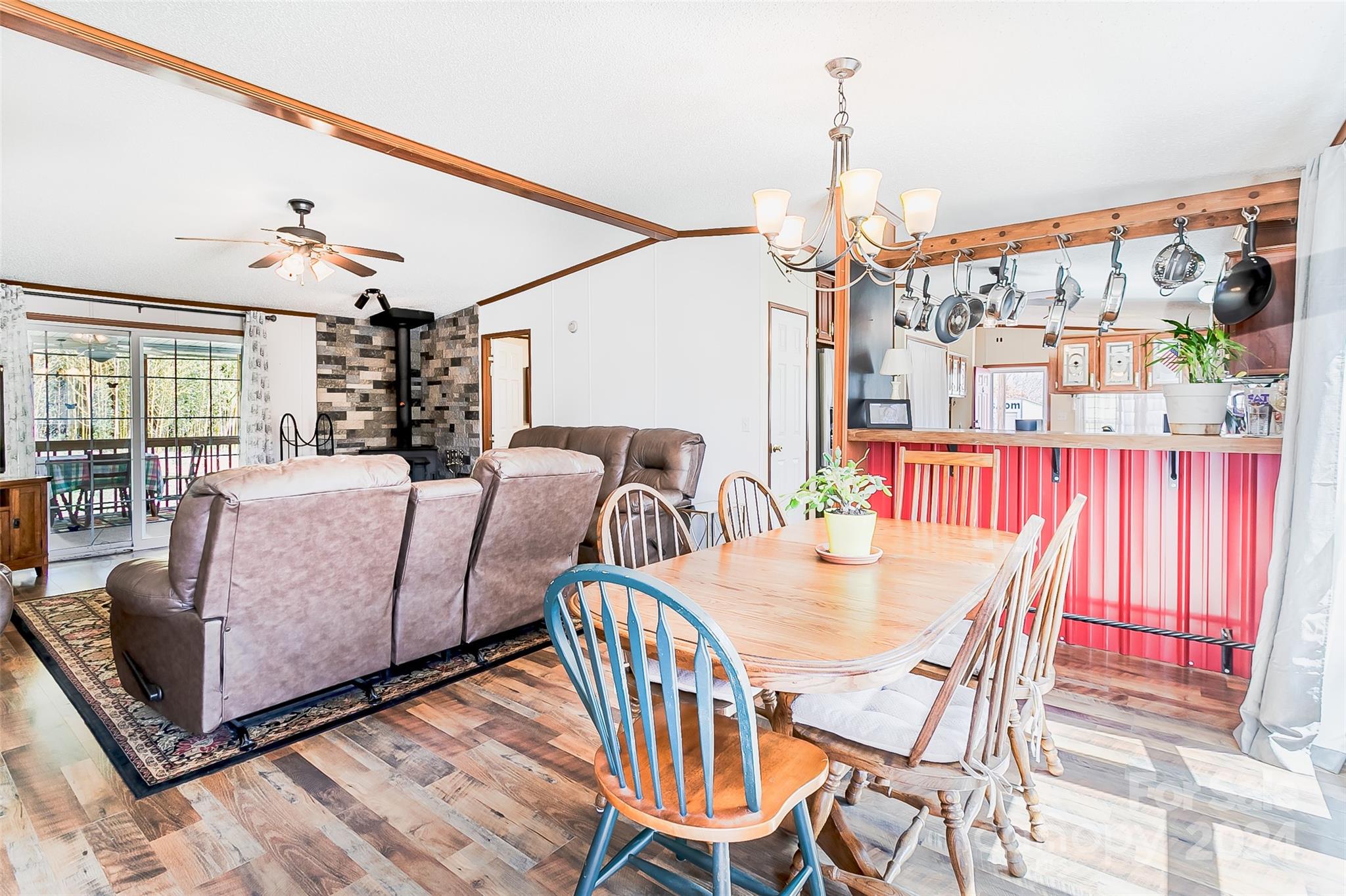 687 Newfound Road Leicester, NC 28748 - Photo 7 of 43 a dining room with furniture and wooden floor