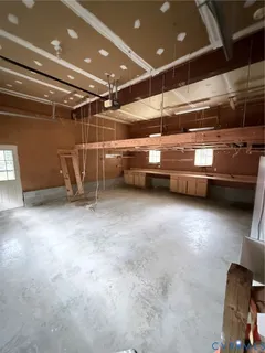 a view of a room with racks
