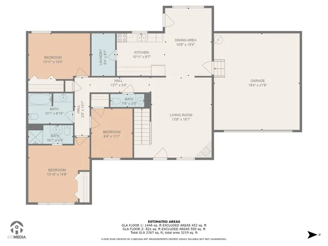 an aerial view of a house with a ocean view