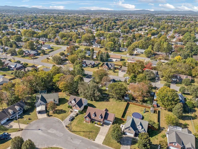 an aerial view of multiple house