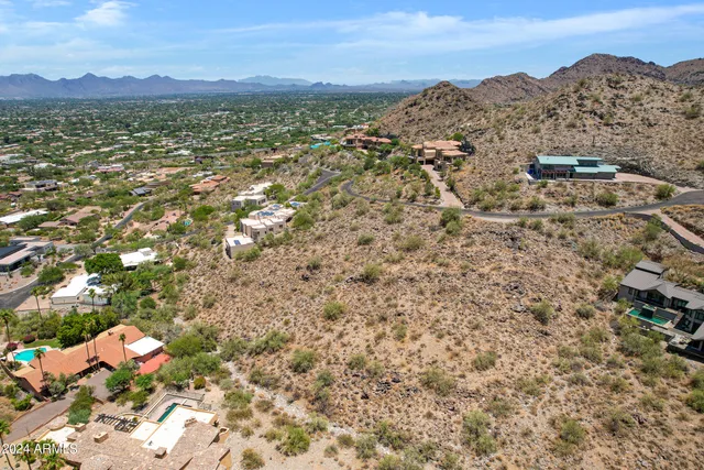 a view of city and mountain