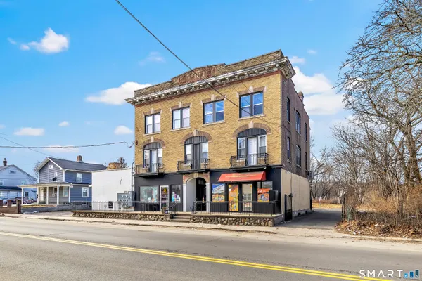 a front view of a building