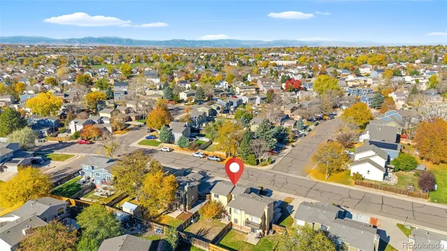 an aerial view of a city