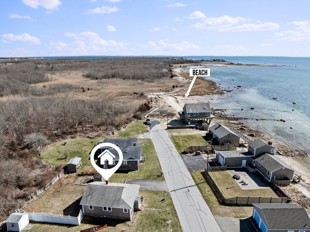 7 Silver Shell Beach Drive Fairhaven, MA 02719 - Photo 2 of 35 an aerial view of a house with a ocean view