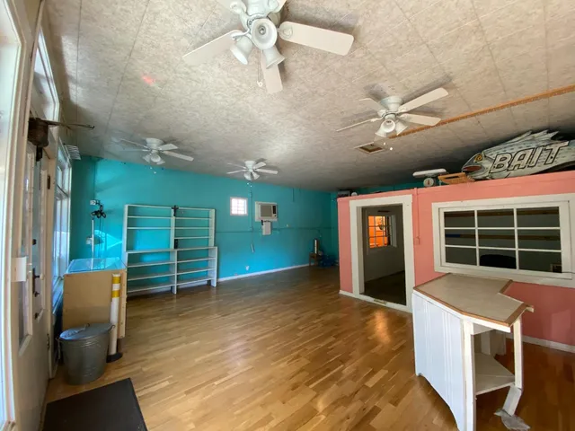 a workspace with furniture