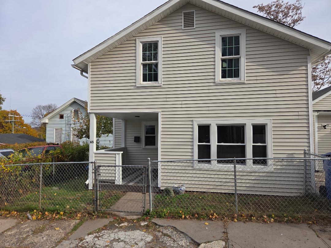 a front view of a house