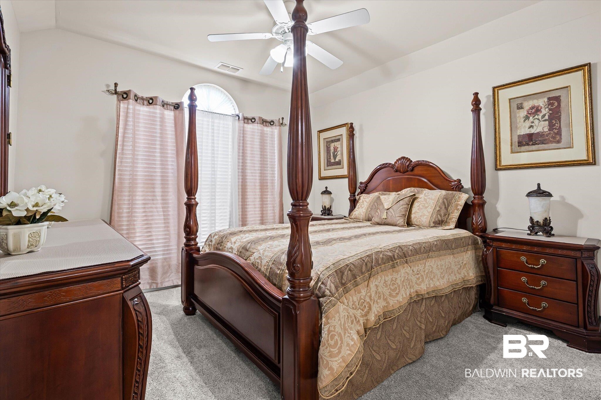641 South Pine Street Foley, AL 36535 - Photo 8 of 22 Carpeted bedroom with ceiling fan
