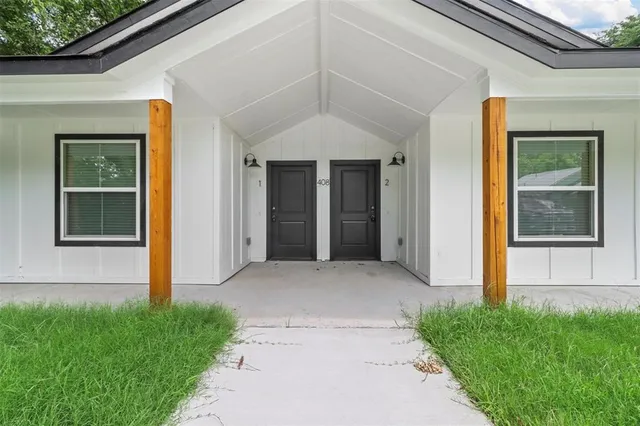 a front view of a house