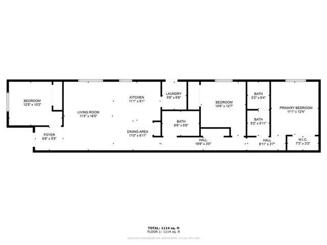 a picture of a park with a white wall