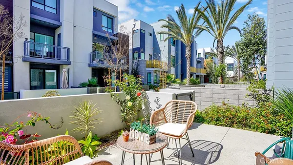 a view of porch with seating space