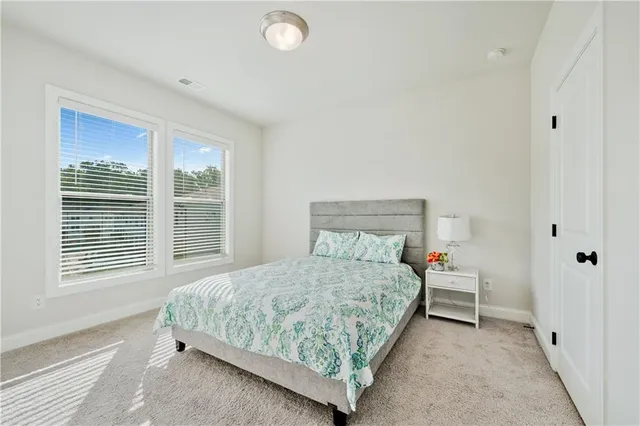 a bed room with a bed