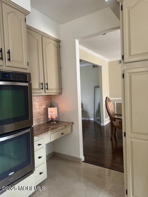4 Coral Drive Howell, NJ 07731 - Photo 12 of 47 a kitchen with stainless steel appliances kitchen island granite countertop a stove a sink and a microwave