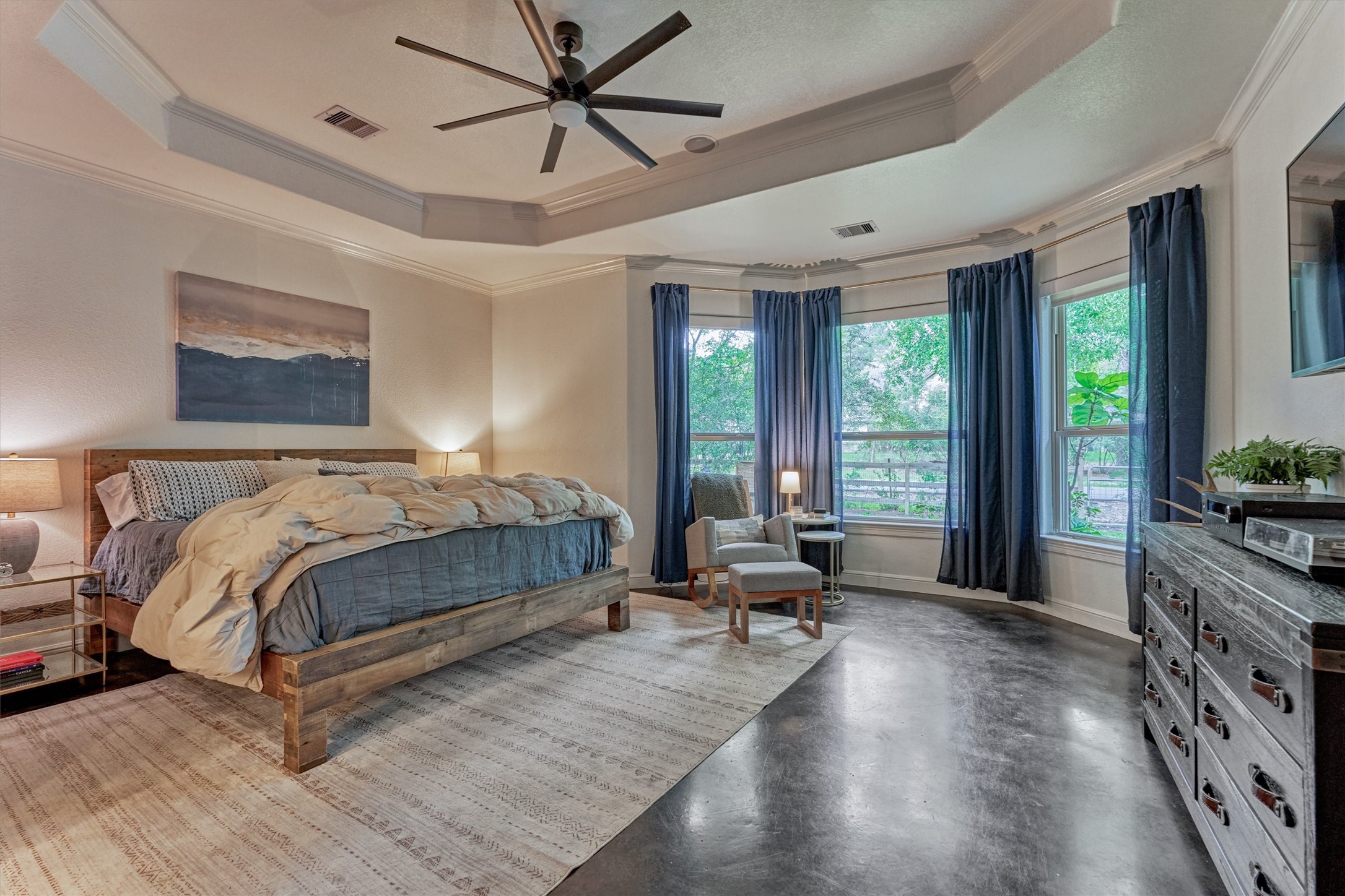 16727 Boothill Road Stagecoach, TX 77355 - Photo 19 of 44 Secluded owner's retreat is a wonderfully spacious room with a sitting area overlooking the grounds!