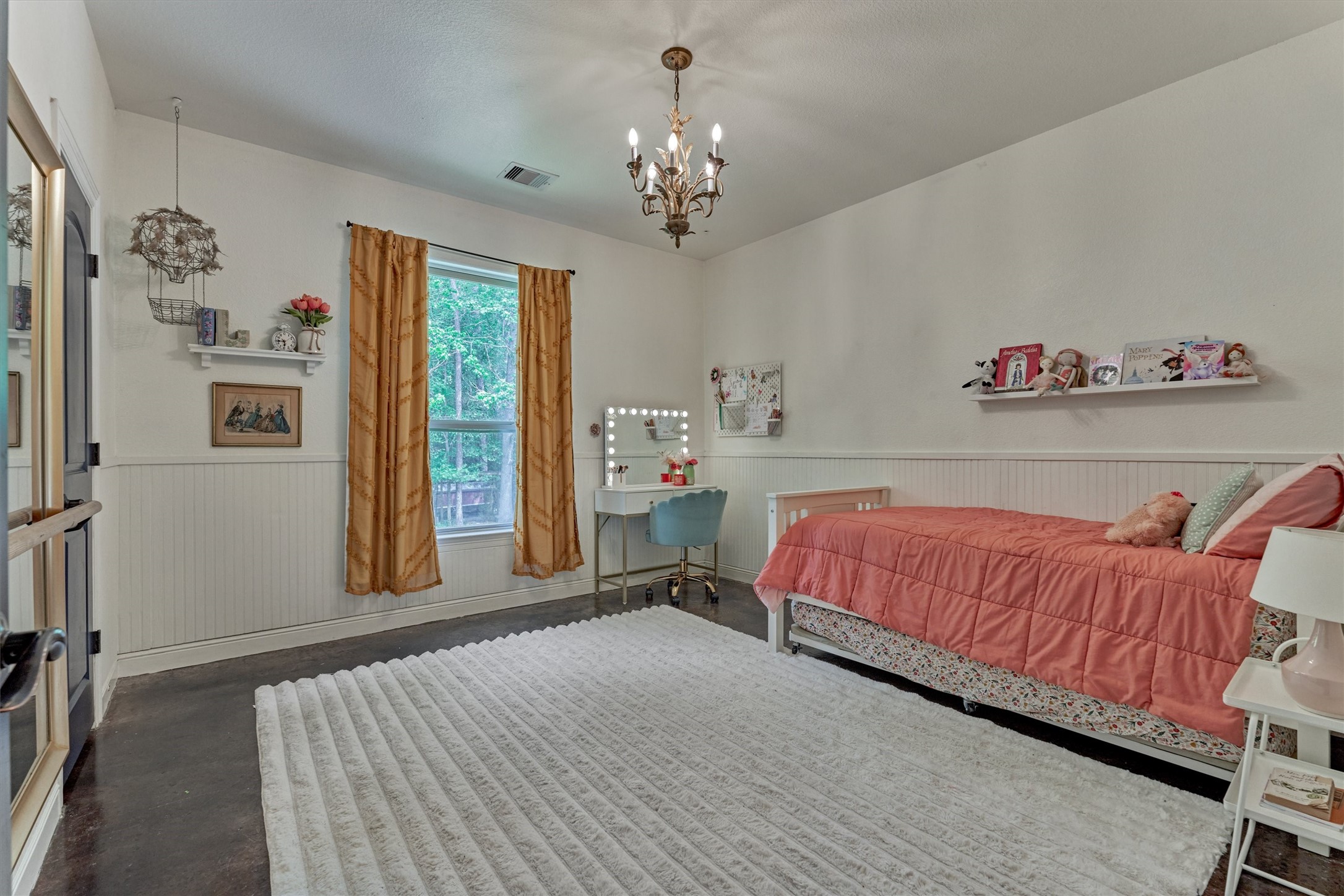 16727 Boothill Road Stagecoach, TX 77355 - Photo 25 of 44 Spacious secondary bedroom #2 features a shiplap wall and closet.