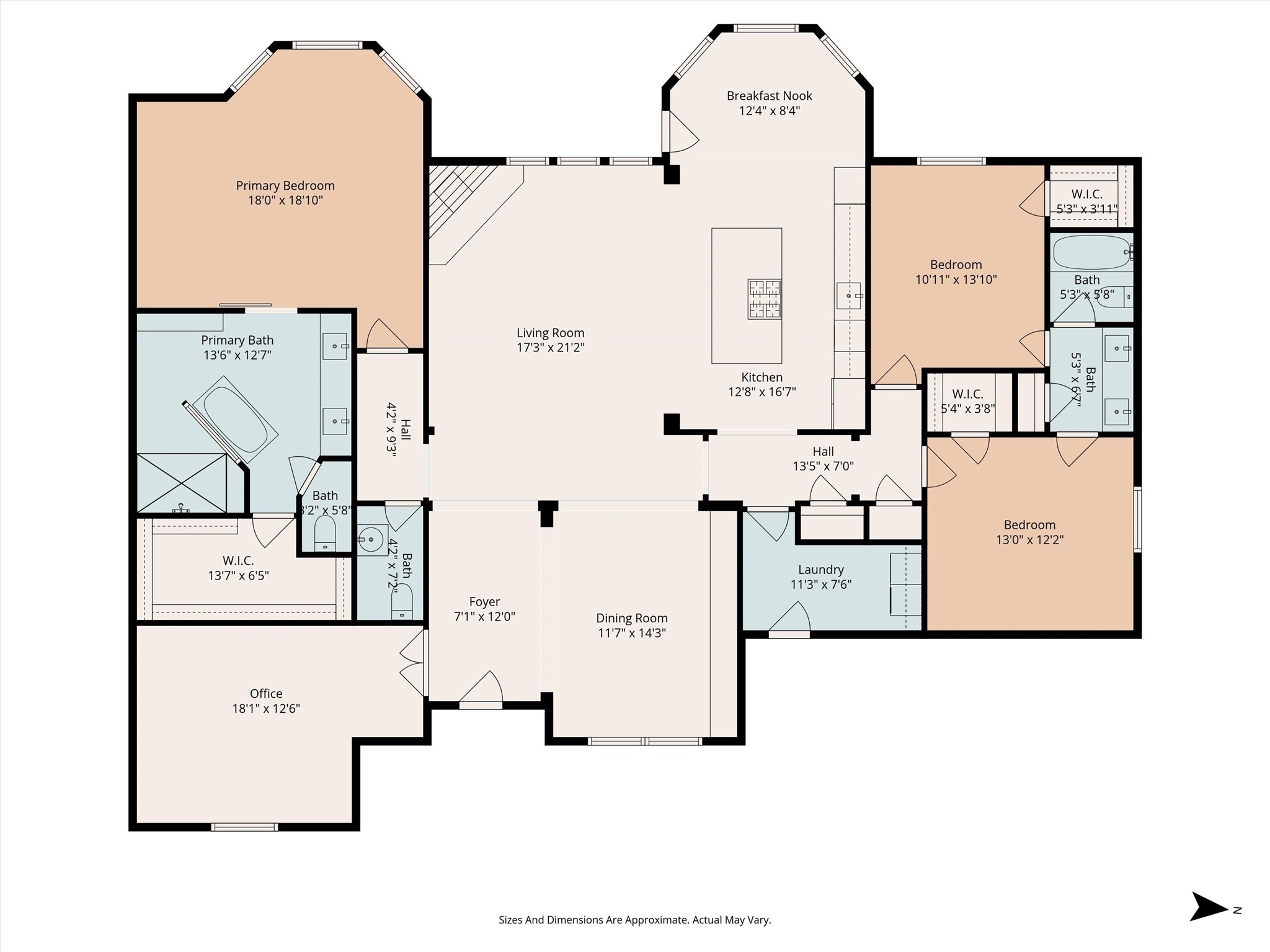16727 Boothill Road Stagecoach, TX 77355 - Photo 44 of 44 Floor Plan *sizes and room dimensions are approximate*