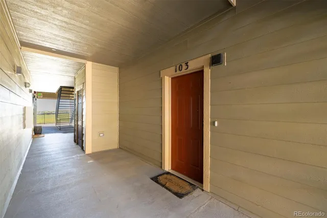 a view of a bathroom with a glass door
