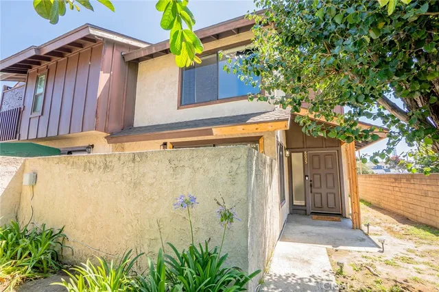 a view of front door of house
