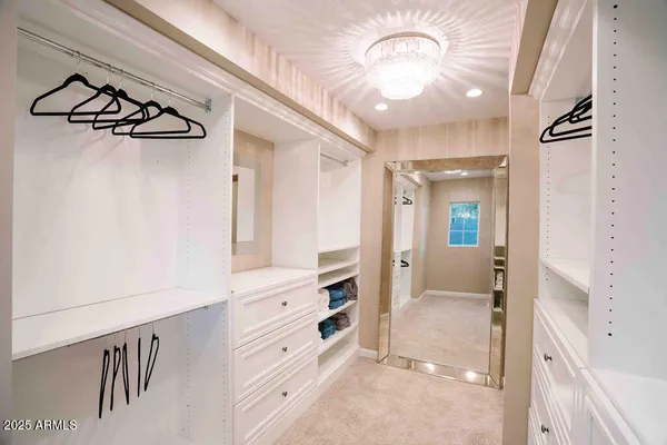 a view of walk in closet