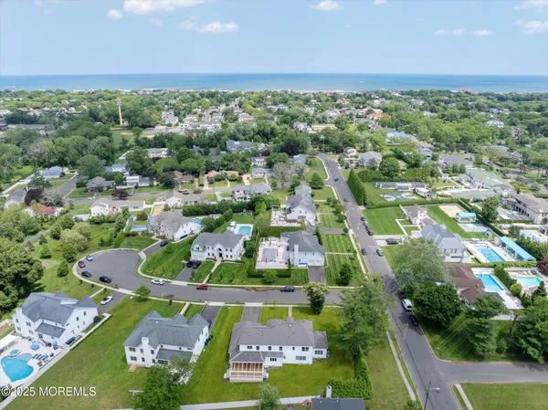 an aerial view of multiple house