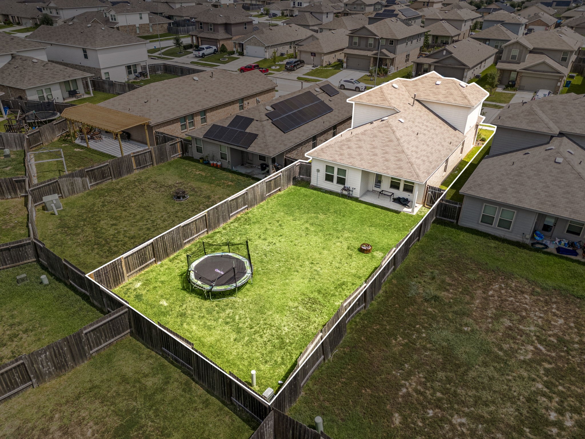 23119 Rivercane Shadow Trail Spring, TX 77373 - Photo 24 of 29 an aerial view of a backyard