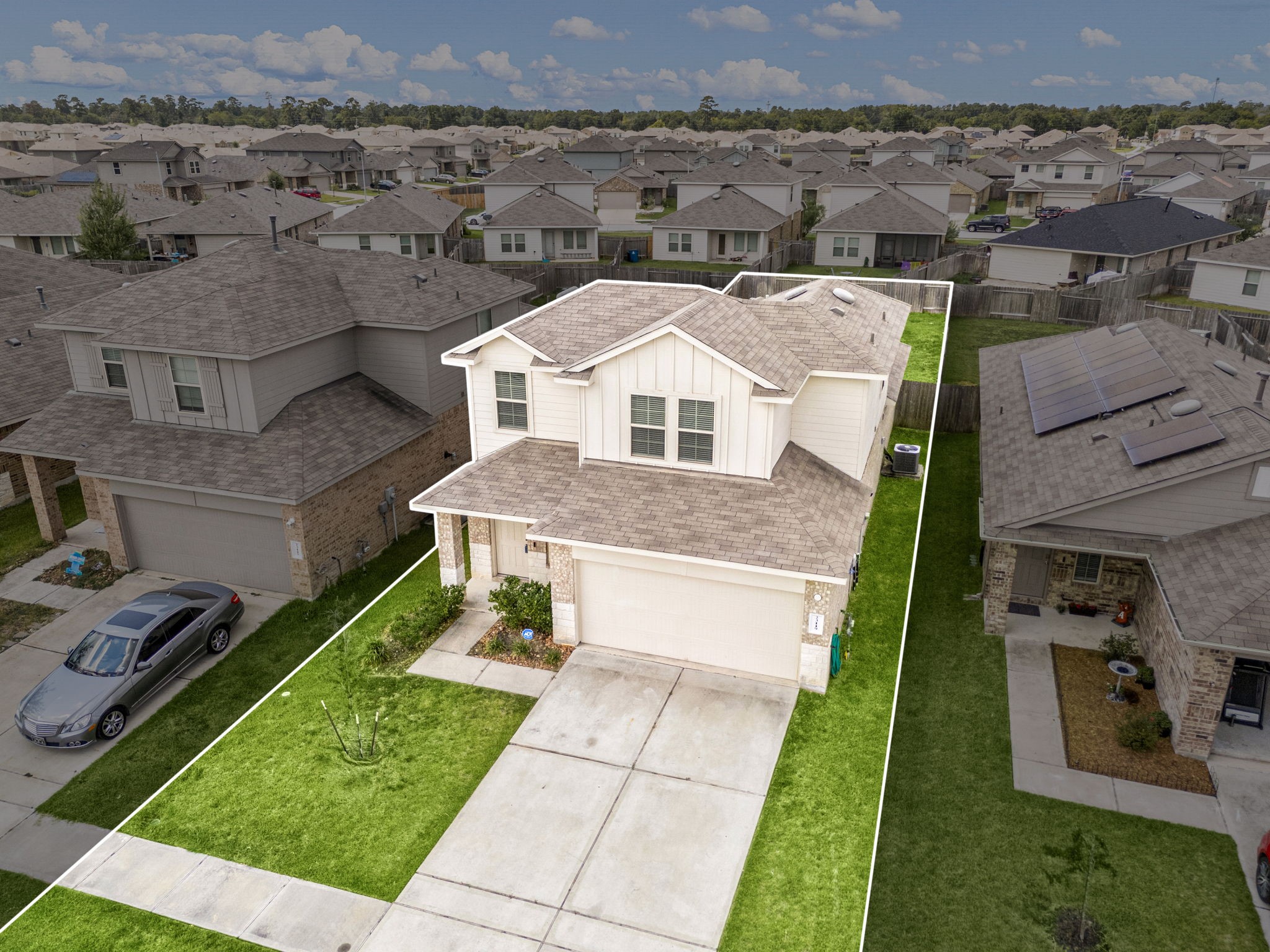 23119 Rivercane Shadow Trail Spring, TX 77373 - Photo 25 of 29 an aerial view of a house with a yard