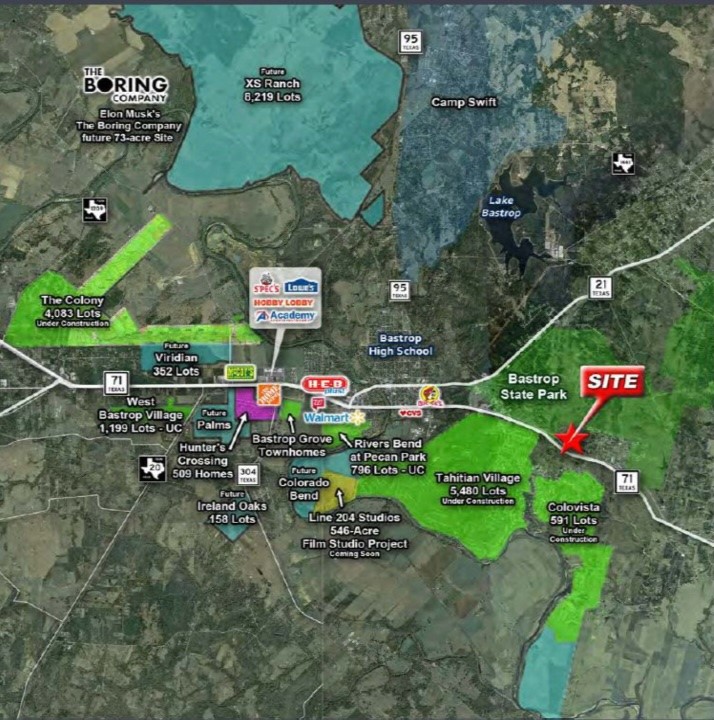 828 State Highway 71 Bastrop, TX 78602 - Photo 1 of 4 an aerial view of a