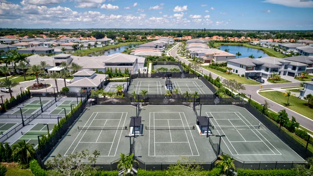 an aerial view of a city
