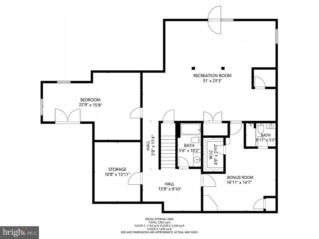 21512 Ripplemead Drive Laytonsville, MD 20882 - Photo 77 of 77 Basement Level Floor Plan