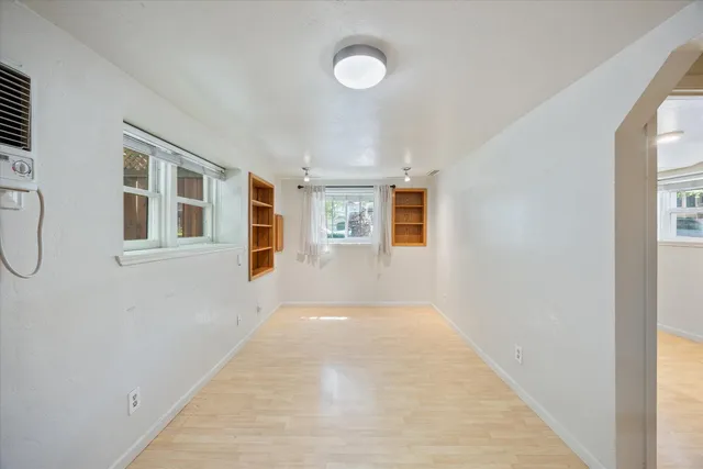 an empty room with a window