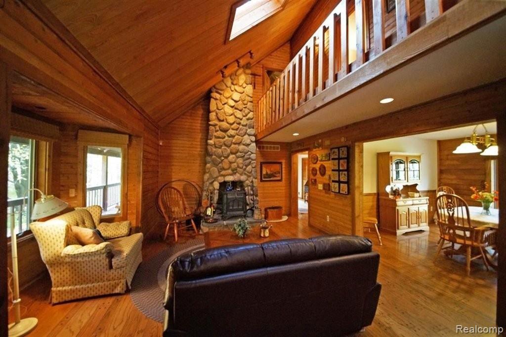 5405 Richardson Road Howell, MI 48843 - Photo 3 of 25 Stone fireplace