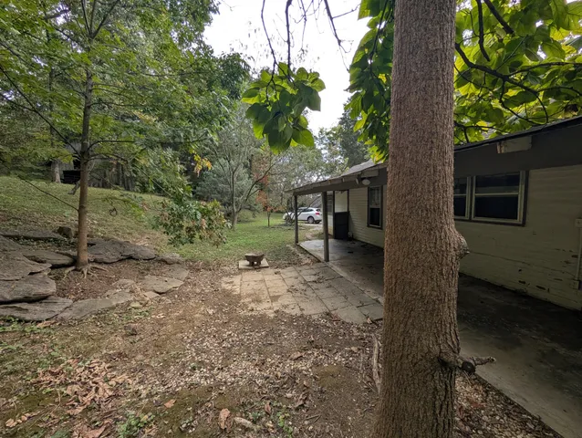 a car parked in front of a house
