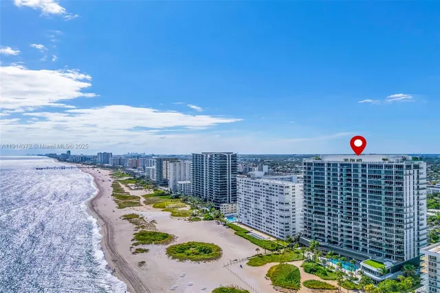 a view of an ocean from a yard