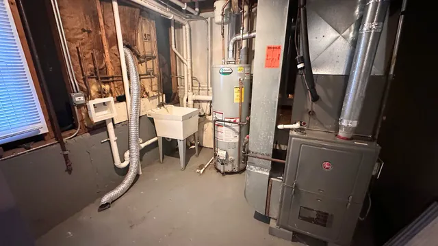 a view of a room with storage