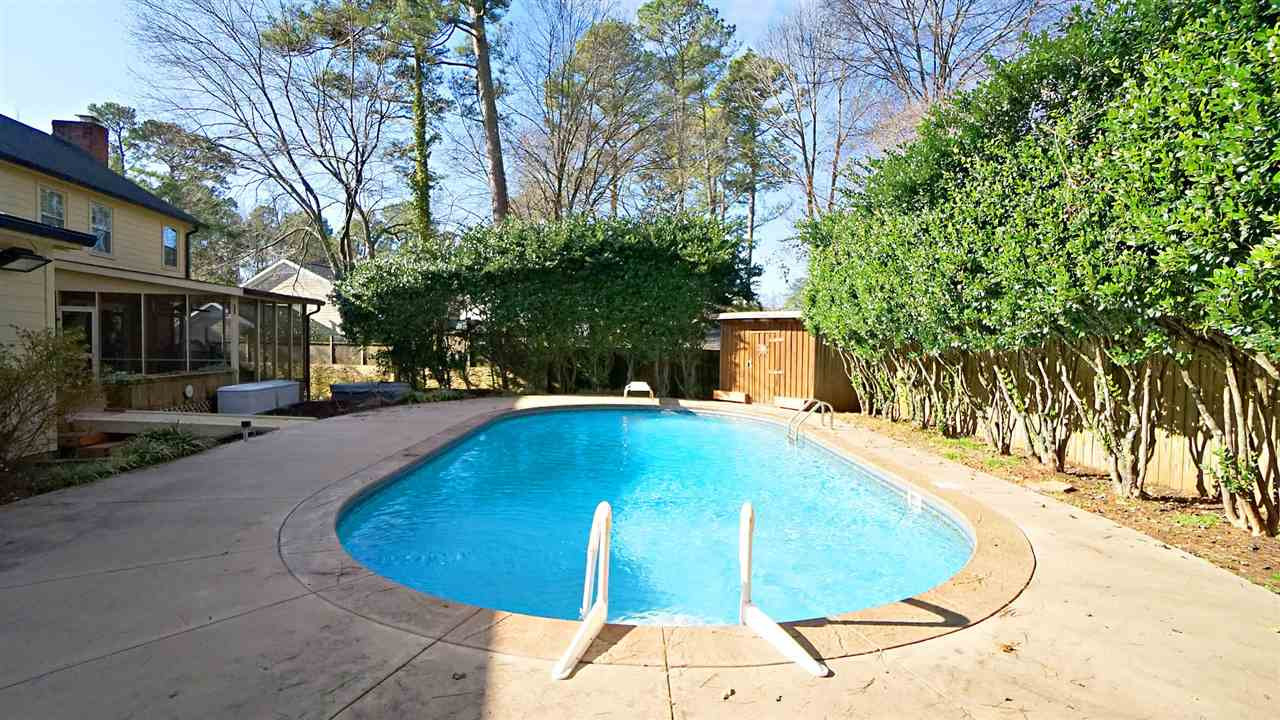 1809 Pony Run Road Raleigh, NC 27615 - Photo 2 of 30 This home is perfect for entertaining screened porch, inground pool, hot tub, deck and first floor bonus room. Inground Pool