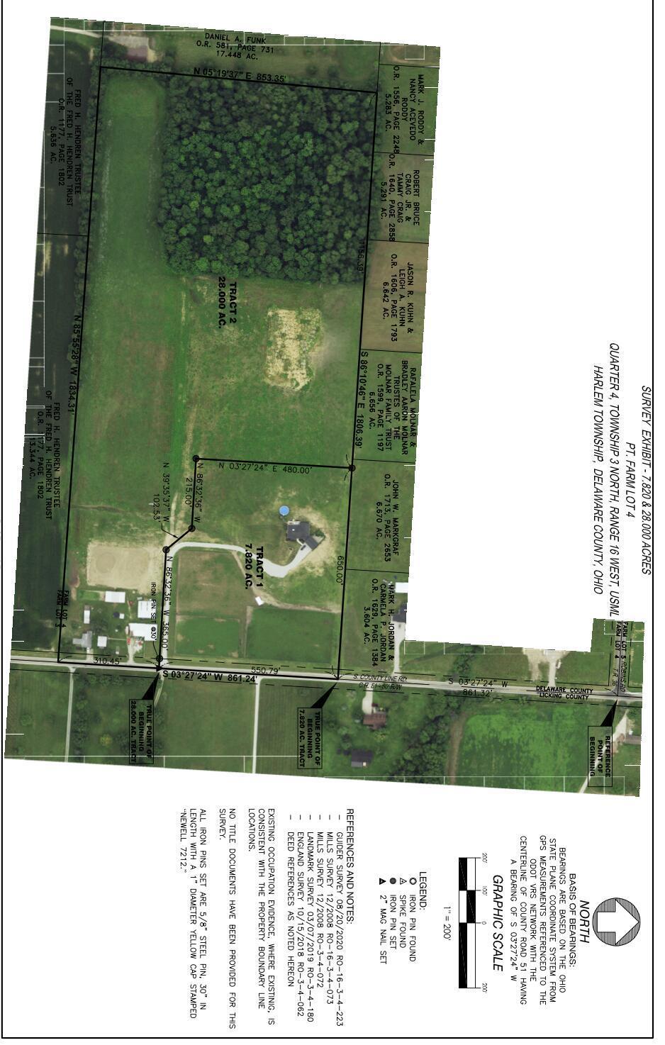3854 South County Line Road Johnstown, OH 43031 - Photo 2 of 7 Estimate of the layout of the 28 acres
