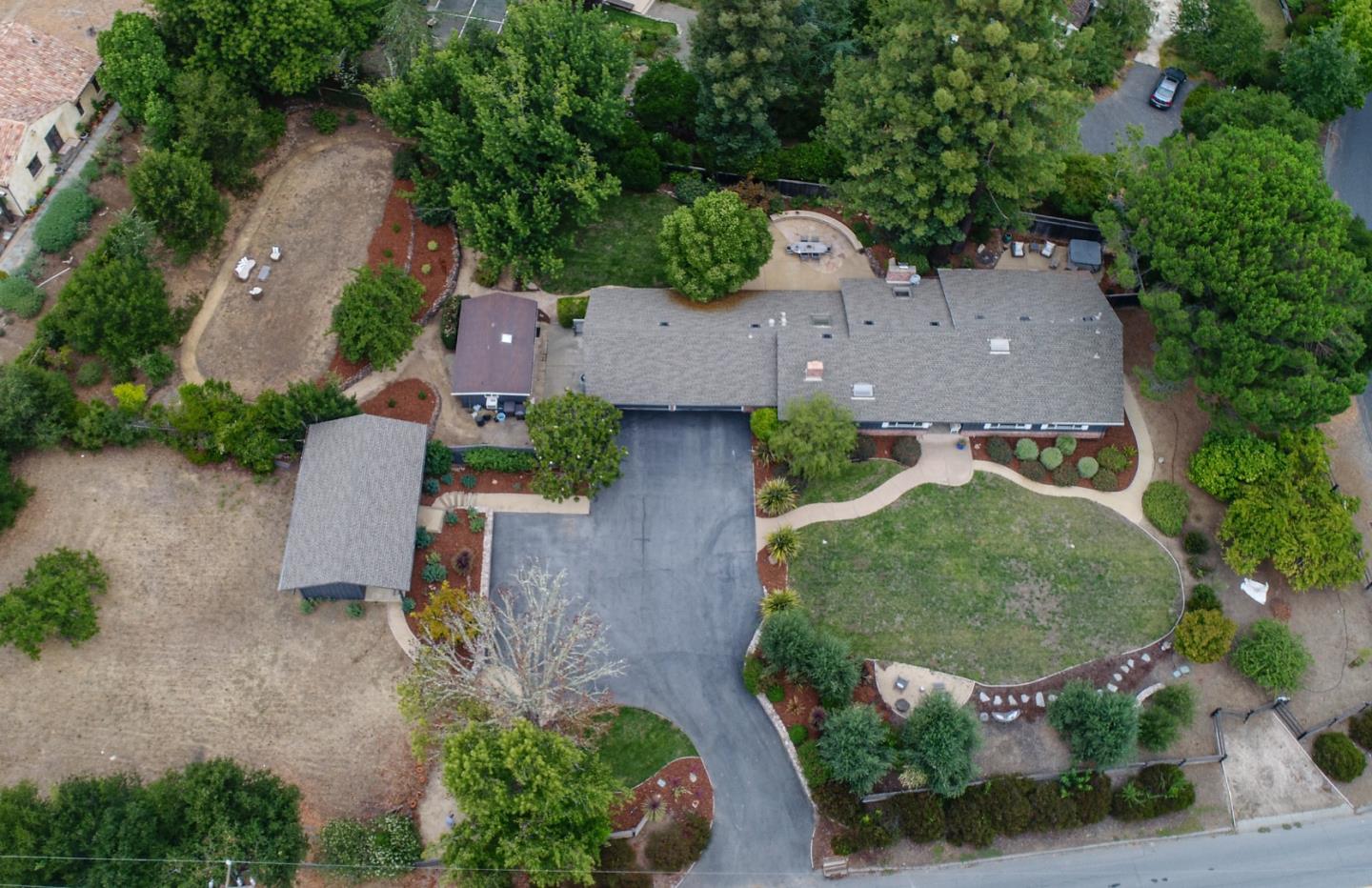 460 Cervantes Road Portola Valley, CA 94028 - Photo 3 of 45 an aerial view of a house with garden space and street view