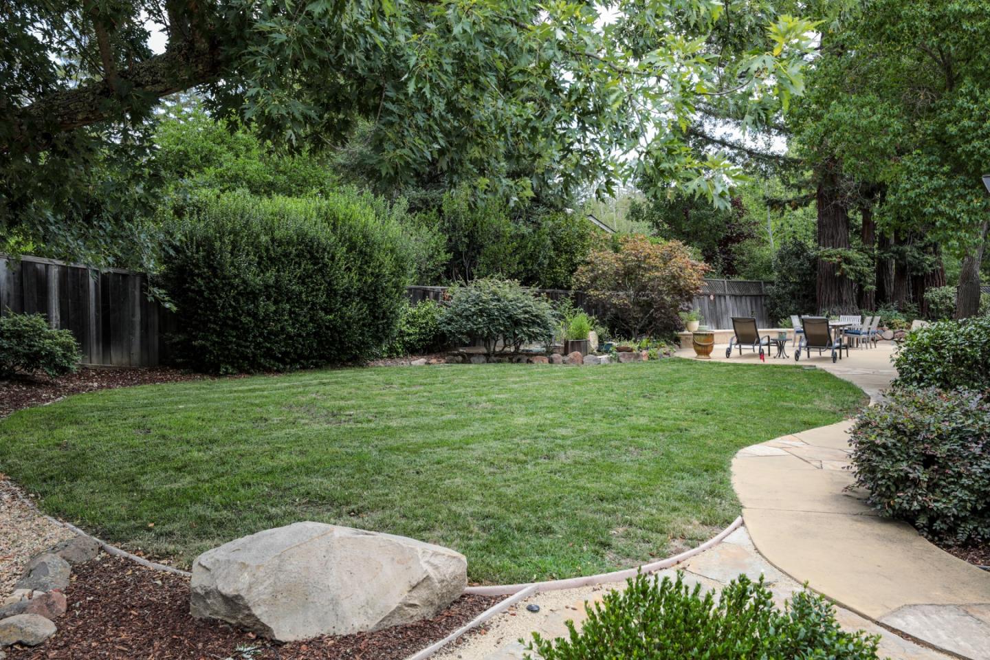 460 Cervantes Road Portola Valley, CA 94028 - Photo 37 of 45 a view of a garden and basketball court