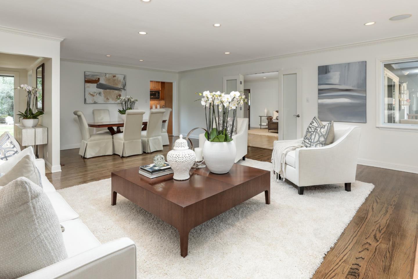 460 Cervantes Road Portola Valley, CA 94028 - Photo 7 of 45 a living room with furniture and wooden floor