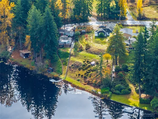 a view of lake from balcony