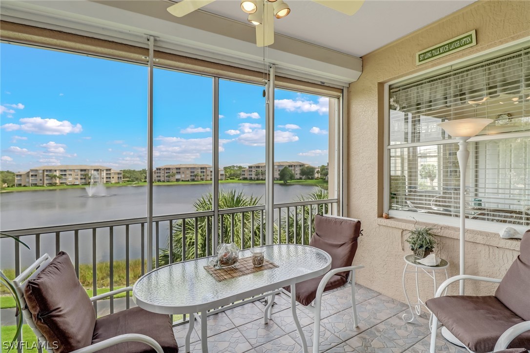14101 Brant Point Circle, Unit 3303 Fort Myers, FL 33919 - Photo 18 of 30 a balcony with furniture and outdoor view