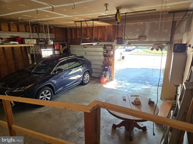 a view of a car garage